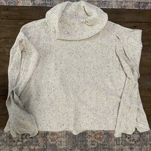 Staccato Turtleneck Sweater Poncho (One Size)